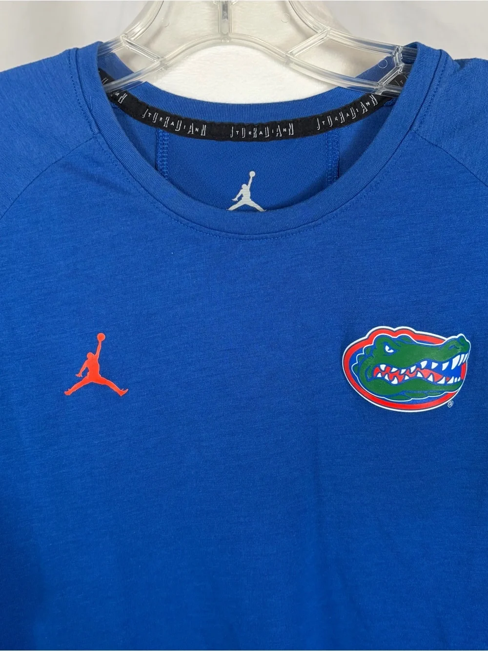 Jordan Florida Gators Dri-Fit Tee with Logo & Orange Jumpman Royal Blue Large